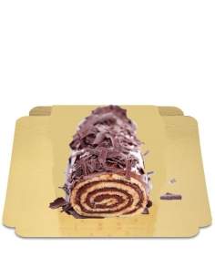 HappyPastel.es Rollo de crema de chocolate vegano, sin azúcar, ecológico y sin gluten 25 cm - 58