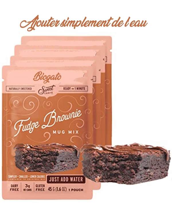 HappyPastel.es Mezcla para 5 brownies sin azúcar, veganos, orgánicos y sin gluten de bajo índice glucémico Apto para diabéticos 