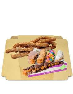 HappyPastel.es 10 churros personalizables con dulces veganos, orgánicos de bajo IG sin azúcar y sin gluten aptos para diabéticos