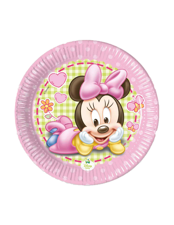 HappyPastel.es Pack decoración cumpleaños 1 año niña bebé Minnie Disney - 2