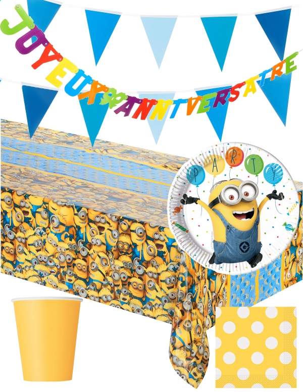 HappyPastel.es Paquete de decoración de cumpleaños de los Minions de Mi Villano Favorito - 1