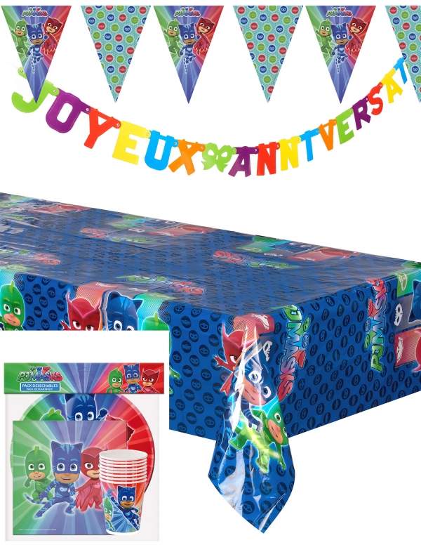 HappyPastel.es PJ Masks pj masks paquete de decoración de cumpleaños - 1