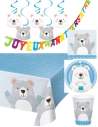 HappyPastel.es Pack decoración de cumpleaños Teddy bear boy - 1