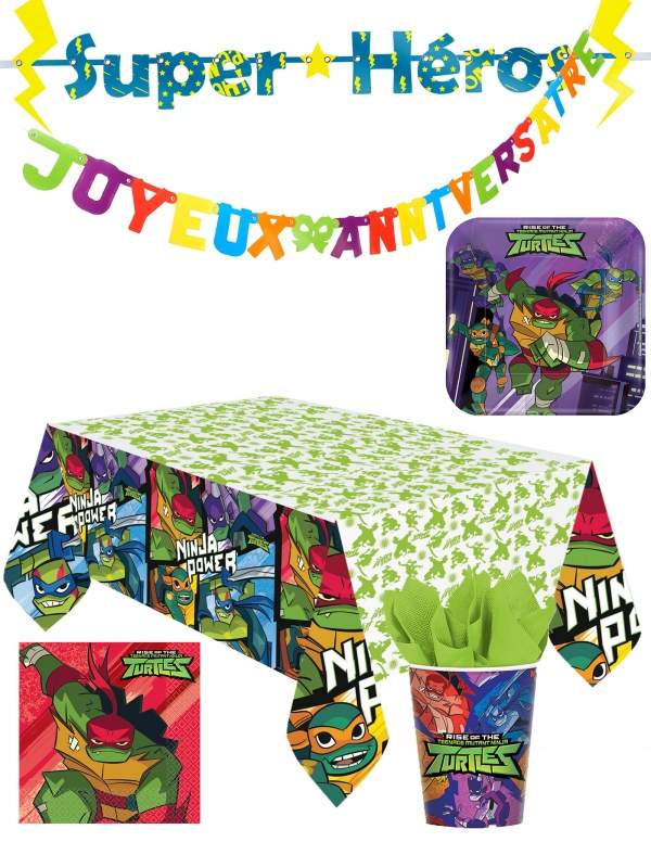 HappyPastel.es Paquete de decoración de cumpleaños de Tortugas Ninja - 1