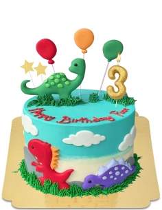 HappyPastel.es Adorable pastel de dinosaurio vegano, sin gluten - 54