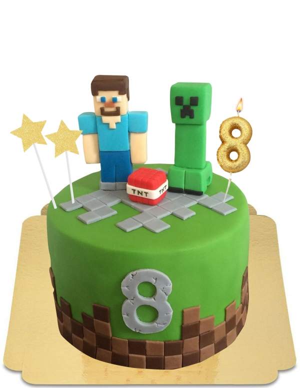 HappyPastel.es Pastel de Minecraft para adolescentes vegano, sin gluten - 49