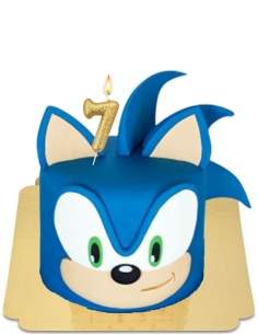HappyPastel.es Pastel vegano de cabeza gigante Sonic boom, sin gluten - 30