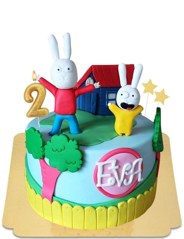 HappyPastel.es El pastel Simon Rabbit celebra con Gaspard vegano y sin gluten - 69