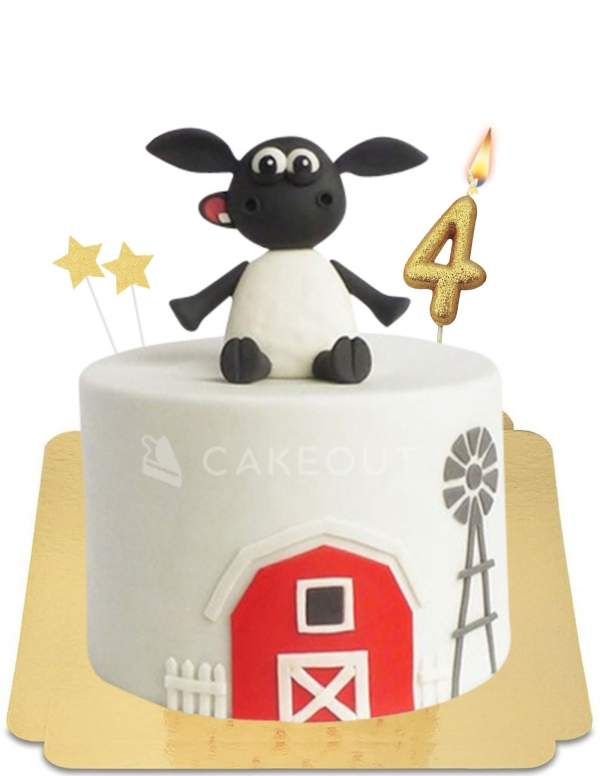 Pastel de oveja Shaun en la granja vegana, sin gluten - 122