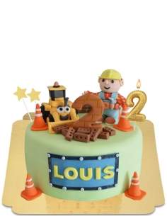  Torta Bob el Constructor y tractor vegano, sin gluten - 280