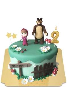 Cake Masha y michka se divierten en el bosque vegano, sin gluten - 110