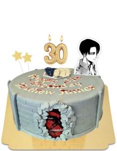 Torta vegana Shingeki Attack on Titan, sin gluten - 120