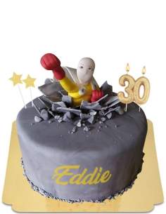 Pastel one punch man al rescate vegano, sin gluten - 86