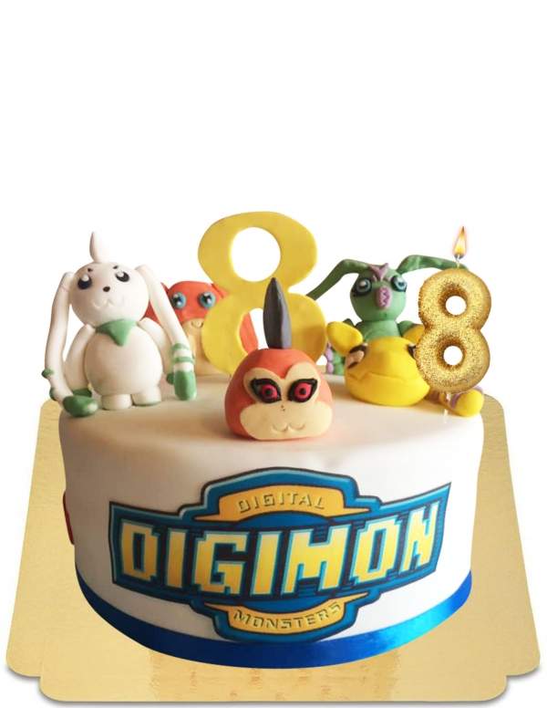  Pastel de Digimon vegano, sin gluten - 36