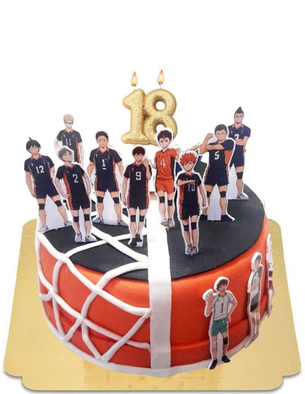  Pastel Haikyuu de voleibol vegano, sin gluten - 80