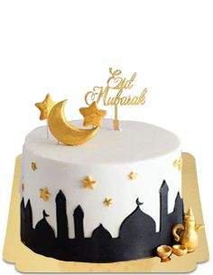 HappyPastel.es Pastel de Eid Mubarak orgánico, vegano y sin gluten - 3