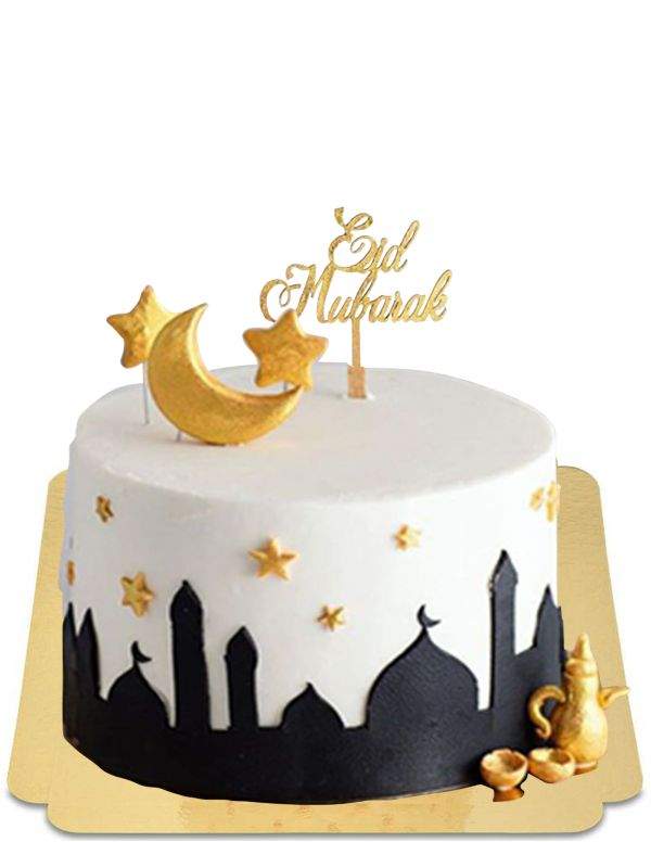 HappyPastel.es Pastel de Eid Mubarak orgánico, vegano y sin gluten - 3