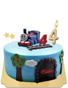 HappyPastel.es Thomas the train cake vegano, orgánico y sin gluten - 41