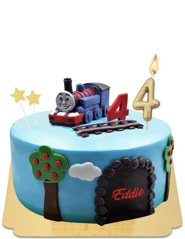 HappyPastel.es Thomas the train cake vegano, orgánico y sin gluten - 41