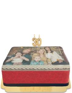 HappyPastel.es Pastel de corazón con foto para adultos sin huevo, vegetariano y sin gluten - 73