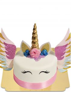 HappyPastel.es Pastel de unicornio alado sin gluten, orgánico y vegano - 1