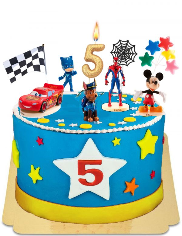 Boy cake La Patrulla Canina, Spiderman, Mickey, PJ Masks, Cars sin gluten  - 1