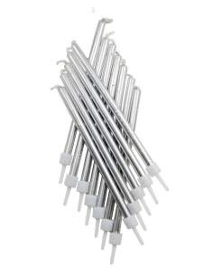  12 Vela extra alta 10 cm plata y oro - 1